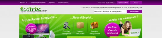 EcoTroc.com, vendez ou échangez vos produits d’occasion en ligne